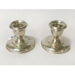 PAIR OF STERLING SILVER CANDLESTICKS