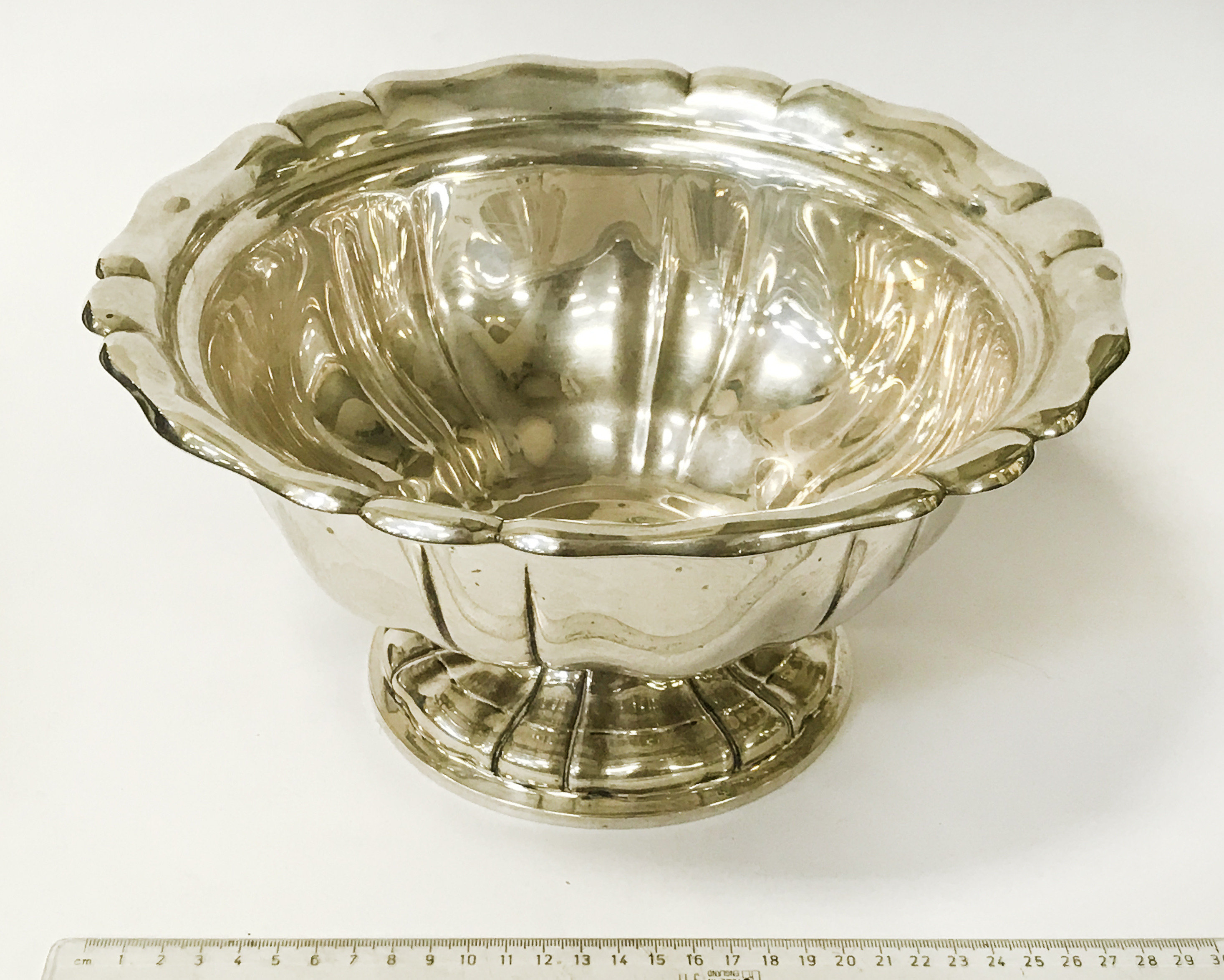 LARGE SILVER BOWL 800 - 29CM & WEIGHT 608 GRAMS