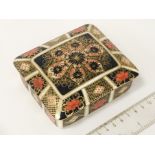 ROYAL CROWN DERBY TRINKET BOX - IMARI PATTERN