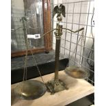 BRASS SCALES WITH EAGLE MOTIF - 52CM HEIGHT