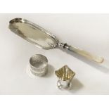 HM SILVER NAPKIN RING,CAKE SERVER & OTHERS