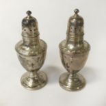 PAIR STERLING SILVER SALT & PEPPER - 108 GRAMS