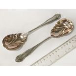 TWO SILVER SPOONS - 1907 BIRMINGHAM - 108 GRAMS