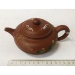 CHINESE TEAPOT IN TERRACOTTA - 8CM X 18CM