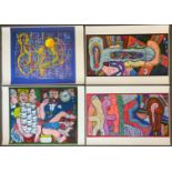 SELECTION OF FOUR PRINTS BY JOHN MCQUIRK