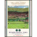 THE LAWN TENNIS CHAMPIONSHIPS PROGRAMMES - VARIOUS YEARS WIMBLEDON 2003 - 2019 (10)