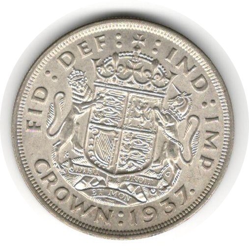 LARGE SILVER COIN 1937 KING GEORGE VI