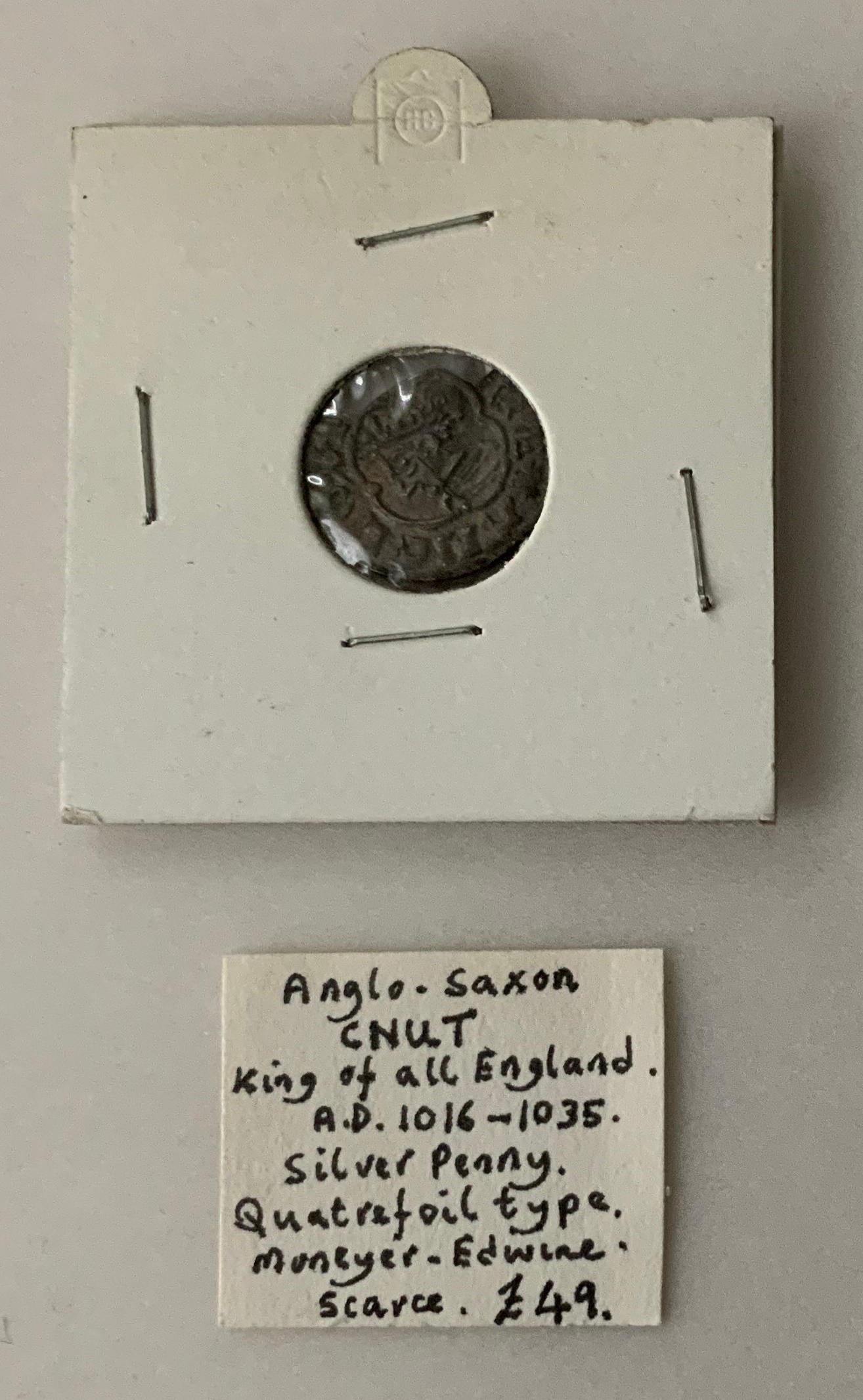 ANGLO SAXON CNUT KING OF ALL ENGLAND A.D. 1016 - 1035 SILVER PENNY