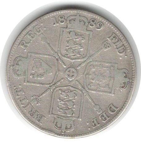 LARGE SILVER COIN 1889 QUEEN VICTORIA - Image 2 of 2