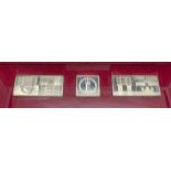 CASED HALLMARKED SILVER INGOTS SET - THE ROYAL STANDARDS - THE QUEEN SILVER JUBILEE