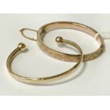 TWO 9CT GOLD BRACELETS - 1 HM , 1 TESTED