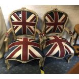 PAIR OF UNION JACK CHAIRS