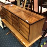 ROSEWOOD 8 DRAWER MILITARY CHEST