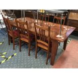 HARDWOOD DINING TABLE & 6 CHAIRS FROM ABU DHABI