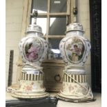 PAIR OF EARLY FRENCH LAMPS A/F : 58 CMS