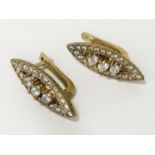 GILT SILVER CRYSTAL EARRINGS