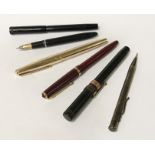 COLLECTION 6 PENS INCL. HM GOLD NIBS