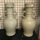 2 ITALIAN LARGE VASES - 80CM TALL