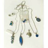 MIXED LOT OF STERLING SILVER OPAL JEWELLERY