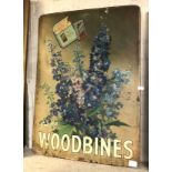 WOODBINE SIGN ON BOARD 69 CMS X 49 CMS