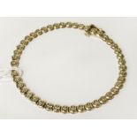 9CT GOLD DIAMOND BRACELET - APPROX 7 GRAMS