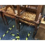 TWO INLAID SHAPED TABLES