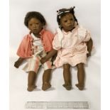 TWO ANNETTE HIMSTEDT DOLLS - 54CM TALL APPROX