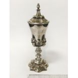 GERMAN SILVER PLATED TROPHY - 33CM HEIGHT