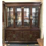 JAPANESE GLAZED CABINET WITH 4 DOORS