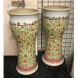 TWO ORIENTAL VASES - 67CM HEIGHT