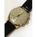 18CT GOLD CASED CHRONOGRAPH
