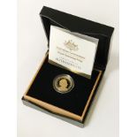 THE ROYAL AUSTRALIAN MINT 2019 GOLD PROOF SOVEREIGN WITH CERTIFICATE & IN PROOF CONDITION