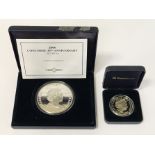 SILVER PROOF 30TH ANNIVERSARY CONCORDE COOKS ISLAND COIN & 1 OTHER SILVER COIN