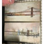 DIPTYCH STUDY OF BROOKLYN BRIDGE