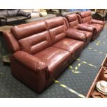 ASHLEY MANOR SUITE WITH STORAGE FOOTSTOOL - TERRACOTTA LEATHER