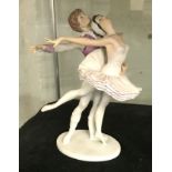 KAISER WEST GERMAN FIGURE SWAN LAKE - LTD EDITION 173 OF 1200 - HEIGHT 23CM