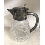COOLING JUG -SILVER PLATE TOP - 27CM HEIGHT