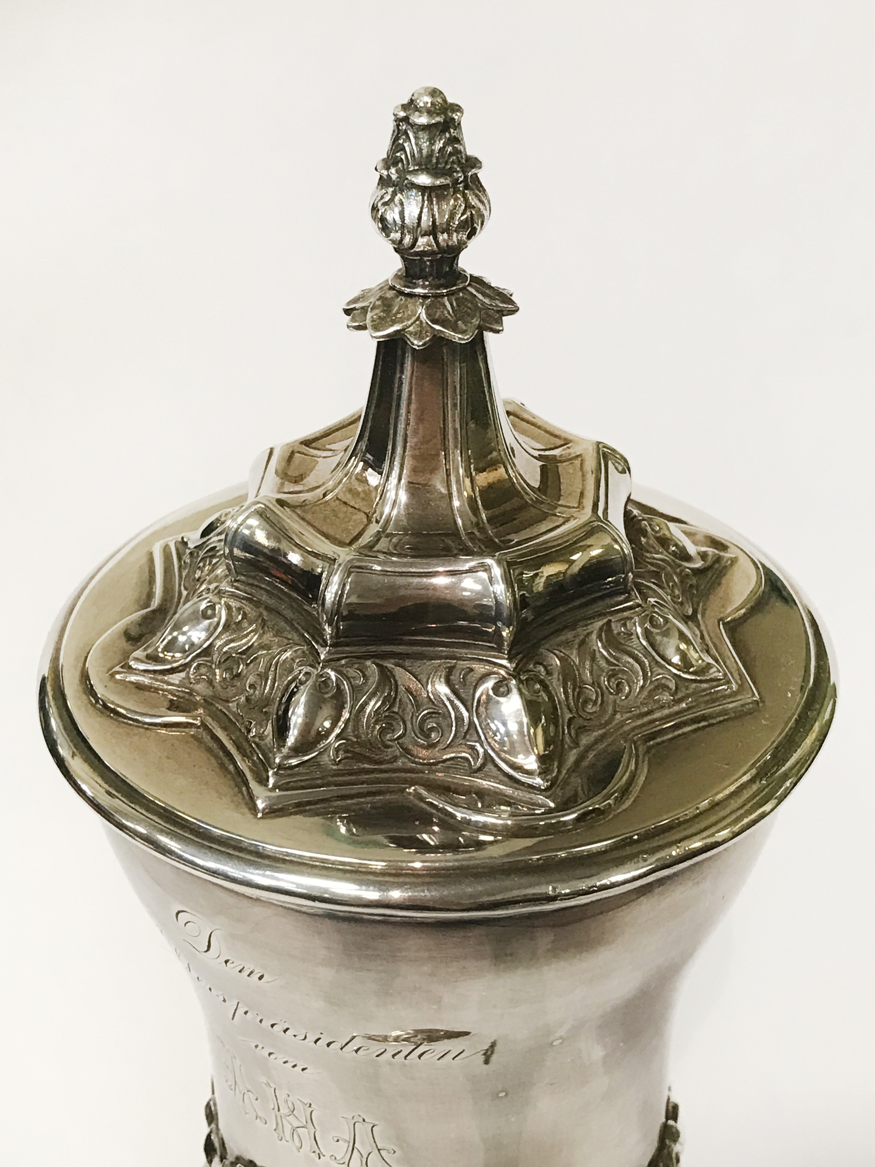 GERMAN SILVER PLATED TROPHY - 33CM HEIGHT - Image 3 of 4