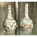 PAIR OF EARLY CHINESE STEM VASES - 16CMS