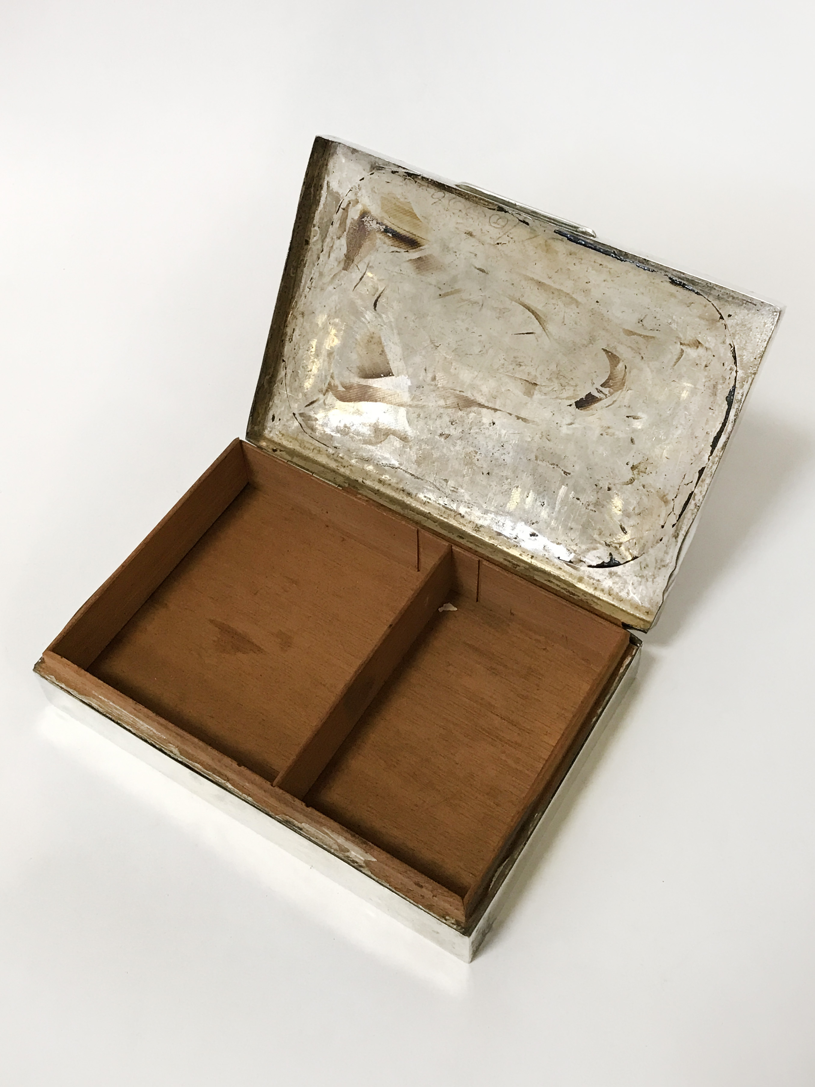 HM SILVER CIGARETTE BOX - 16 X 11CM APPROX. - Image 2 of 4