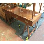 MILITARY STYLE DESK WITH BRASS TRIM