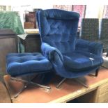 1960'S SWIVEL CHAIR & STOOL