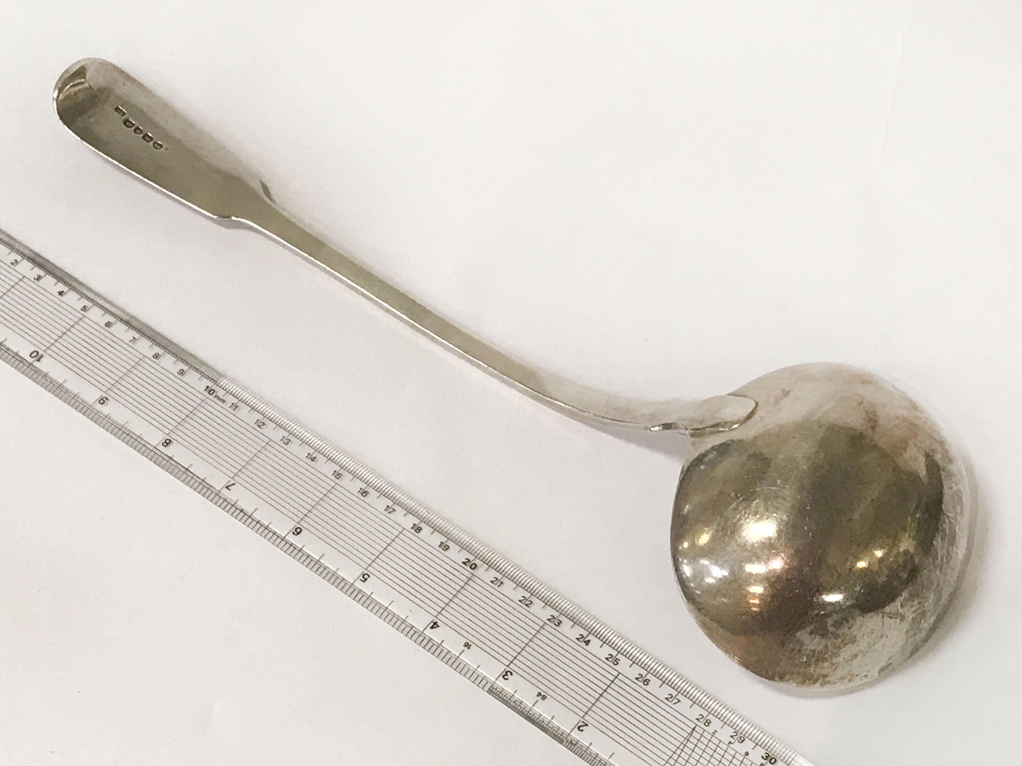 18TH CENTURY H/M SILVER LADLE - APPROX. 9 ozs - Image 2 of 3