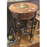 ROUND INLAID OCCASIONAL TABLE