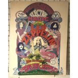 1971 LED ZEPPELIN TOUR POSTER ON BOARD - 76cm X 100cm (SLIGHT STREAK TO BOTTOM)