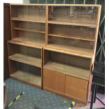 TWO SIMPLEX BOOKCASES