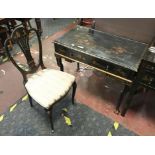 JAPANESE WRITING DESK & MATCHING CHAIR