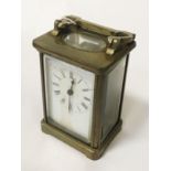 BRASS CARRIAGE CLOCK