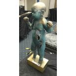 BRONZE PIERCED BABY FIGURE - 62 CMS (H)