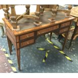 LEATHER TOP WRITING DESK